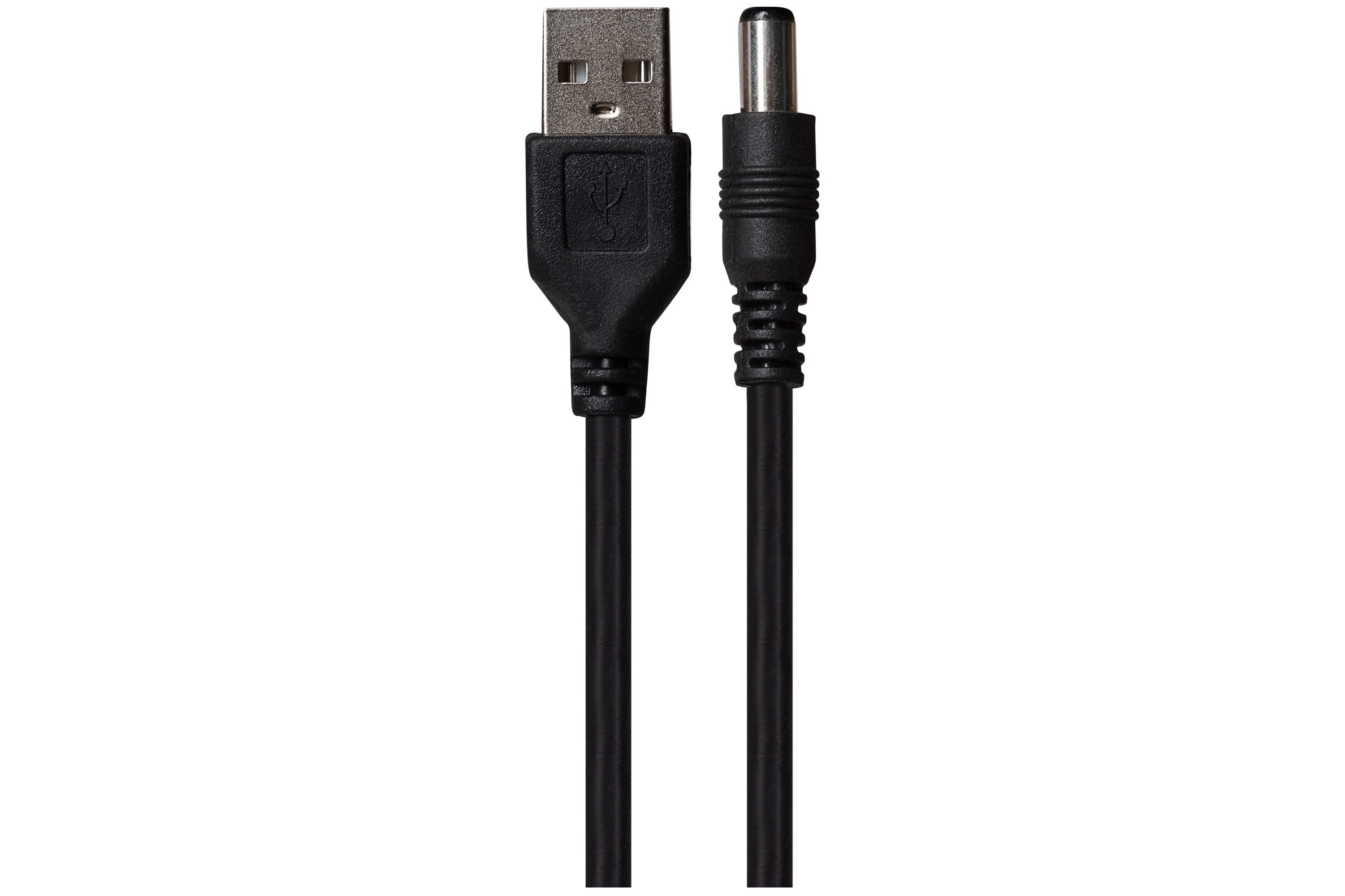 MPS Maplin Power Supply Cable USB-A to 2.1 x 5.5 x 10mm Plug - Black, 1m