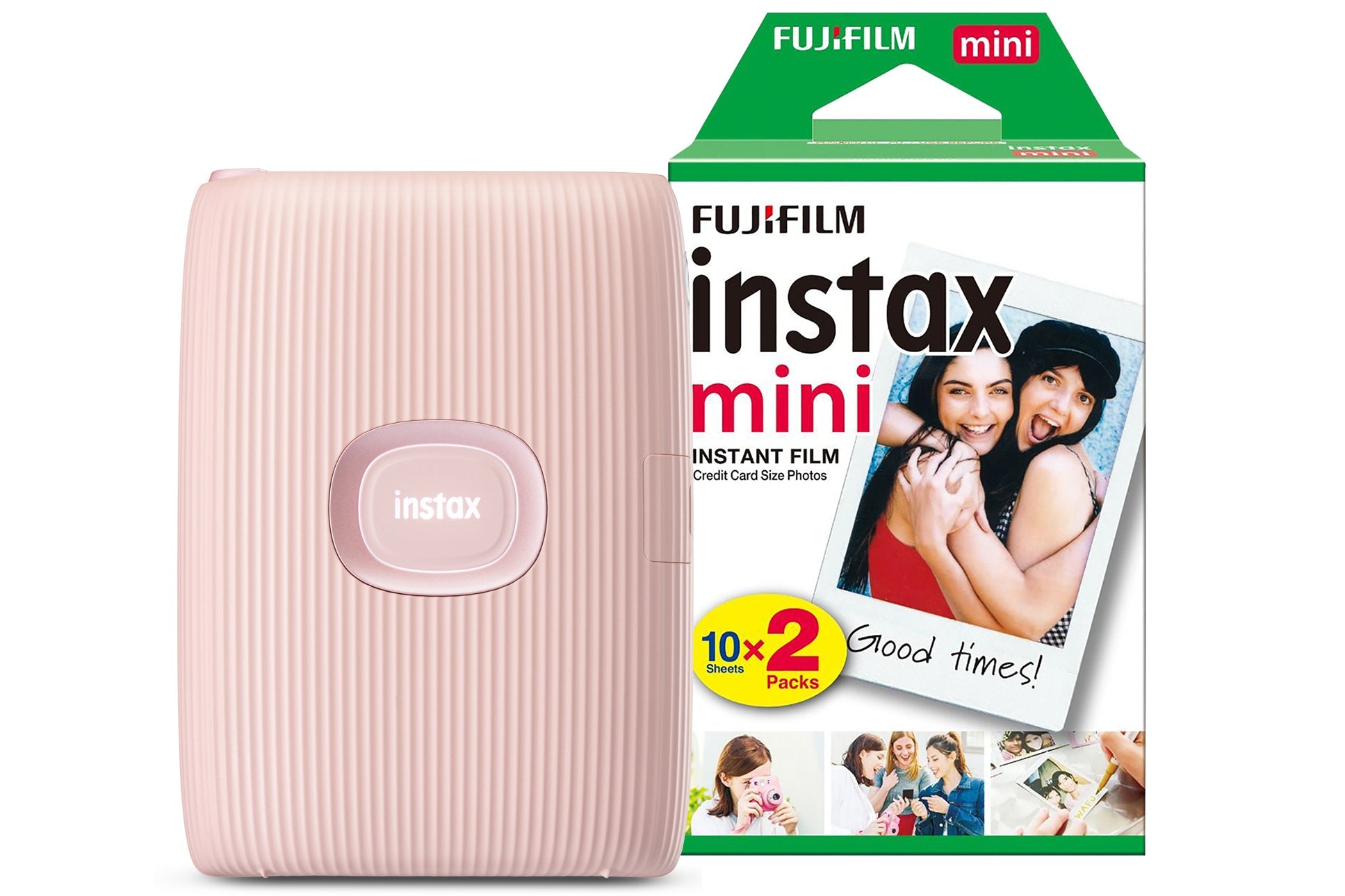 Fujifilm Instax Mini Link 2 Wireless Photo Printer - Soft Pink (Printer + 20 Shot Pack)