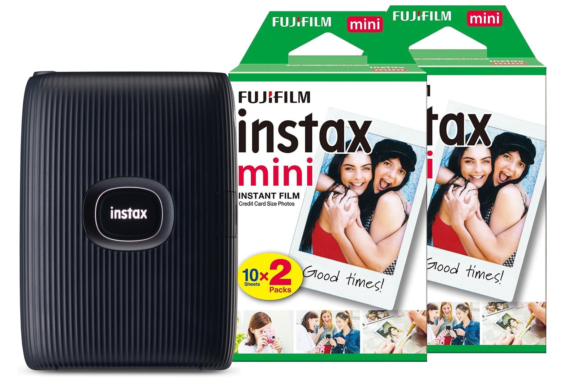 Fujifilm Instax Mini Link 2 Wireless Photo Printer - Space Blue (Printer + 40 Shot Pack)