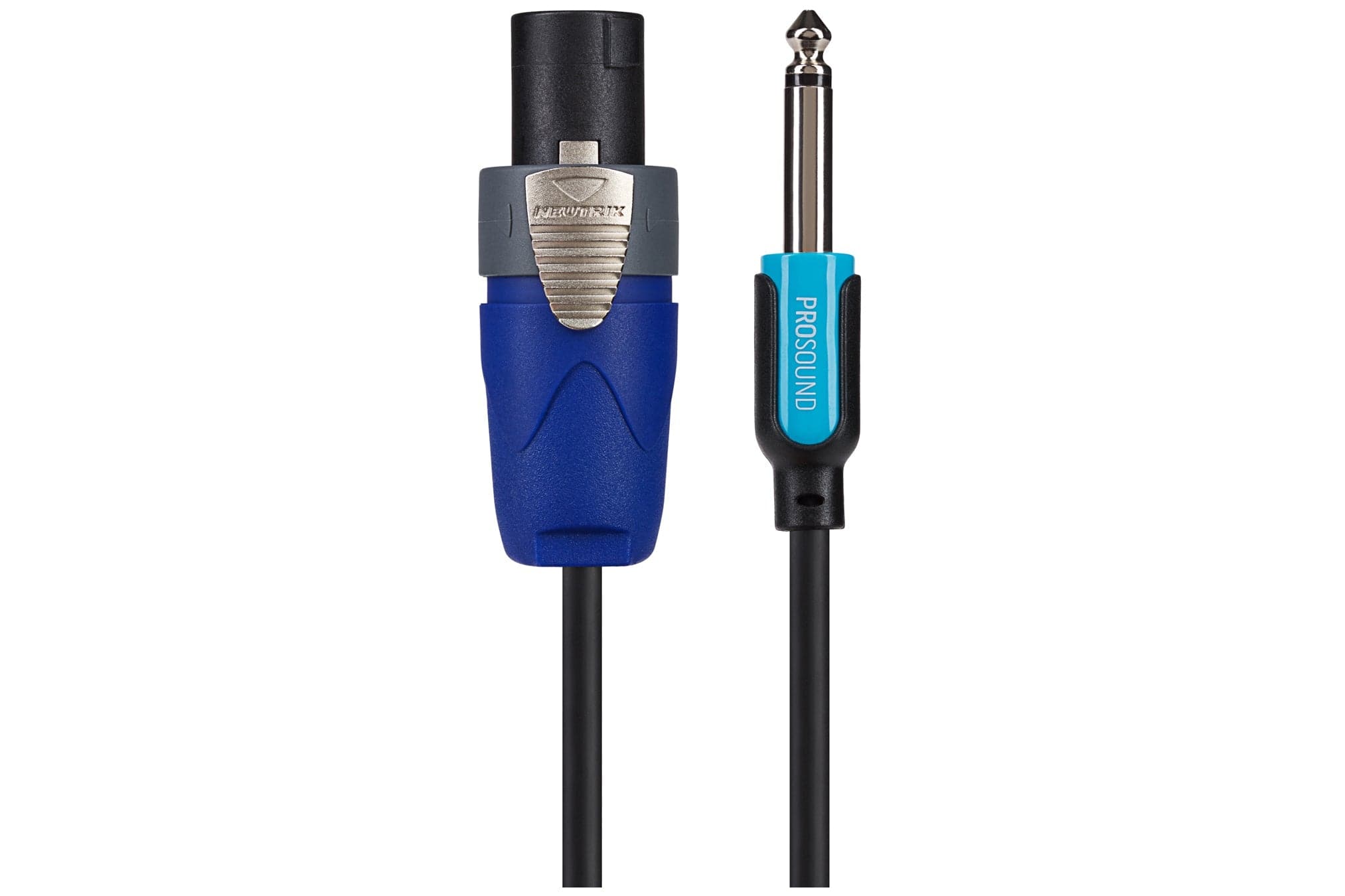 ProSound Neutrik Speakon NL2FX Connector to 1/4" 6.35mm 2 Pole Jack Plug Cable - Black