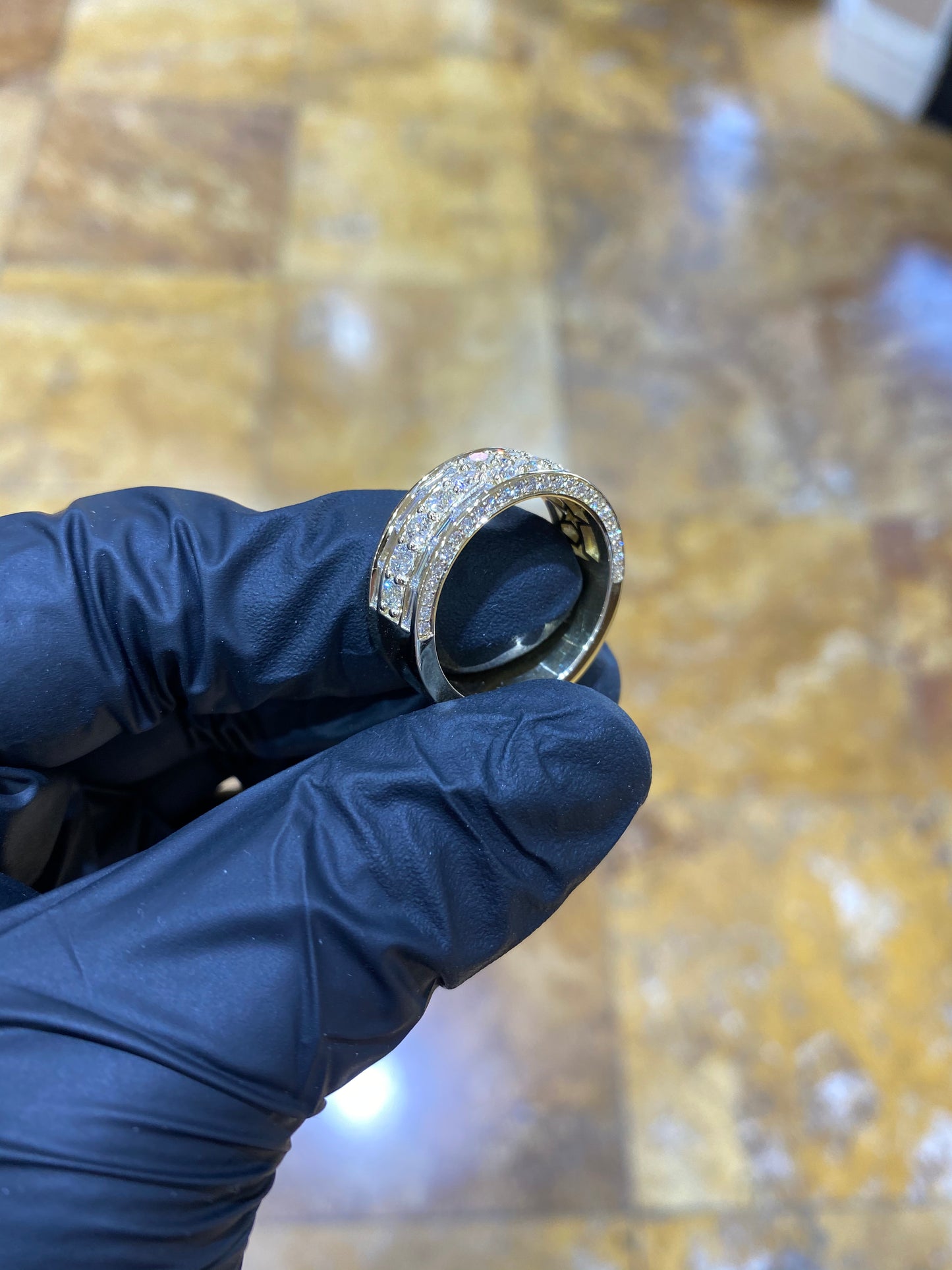 14k Baguette Diamond Band