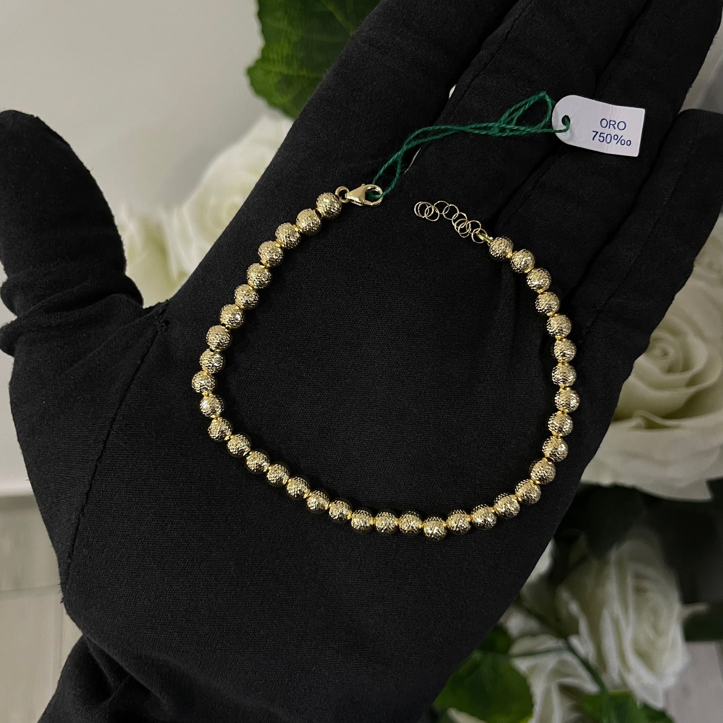 Bracciale sfere lavorate oro