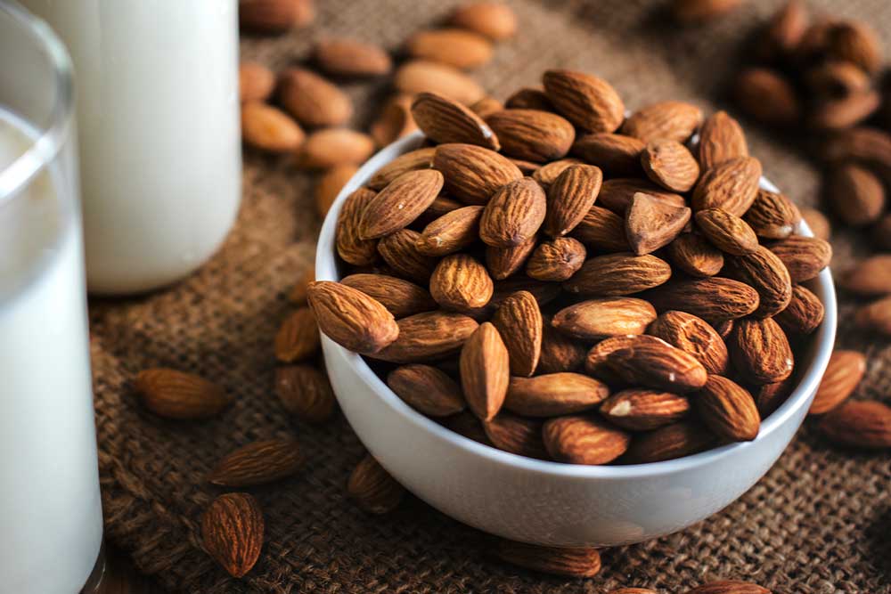 Almonds in a bowl