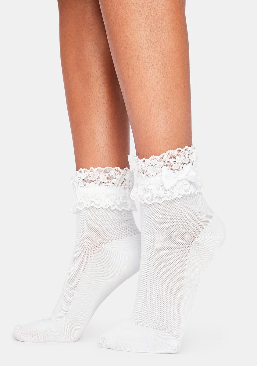 sheer ruffle socks