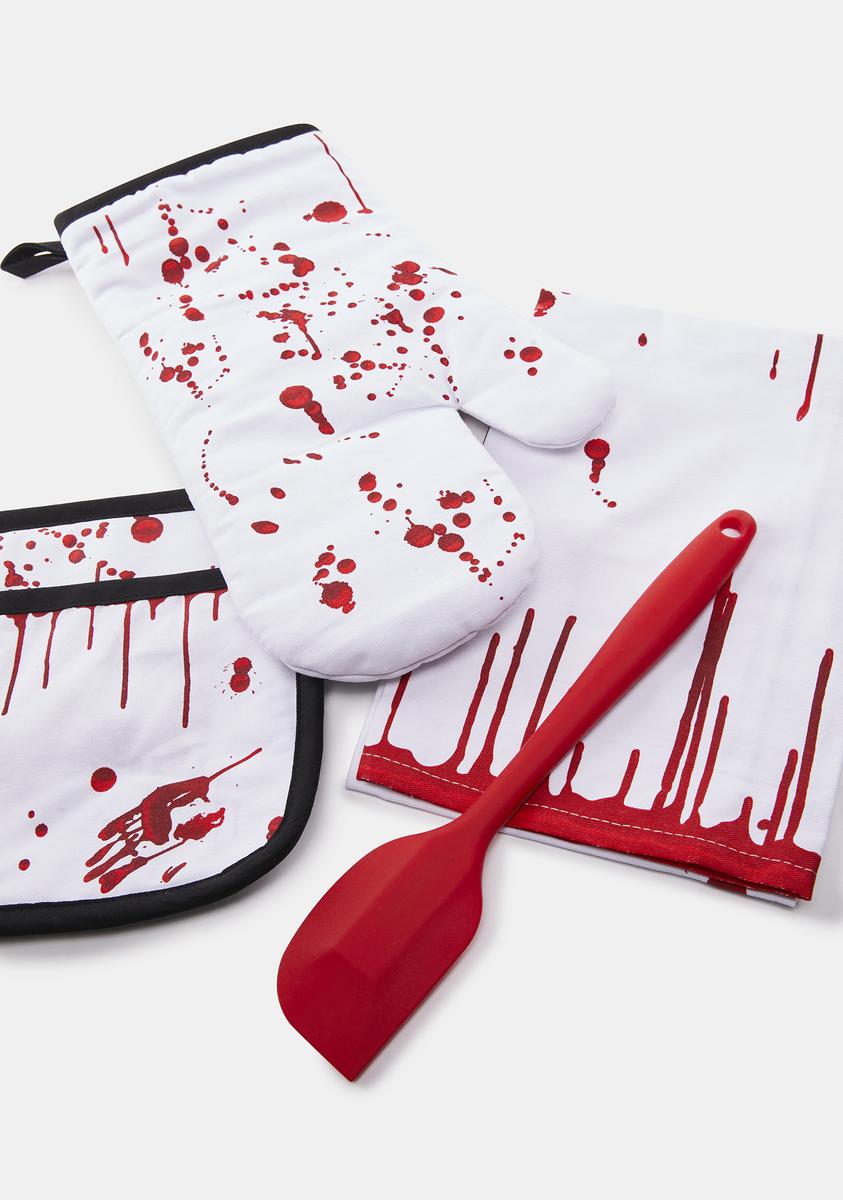 Dolls Home Kitchen Set - White/Blood Splatter