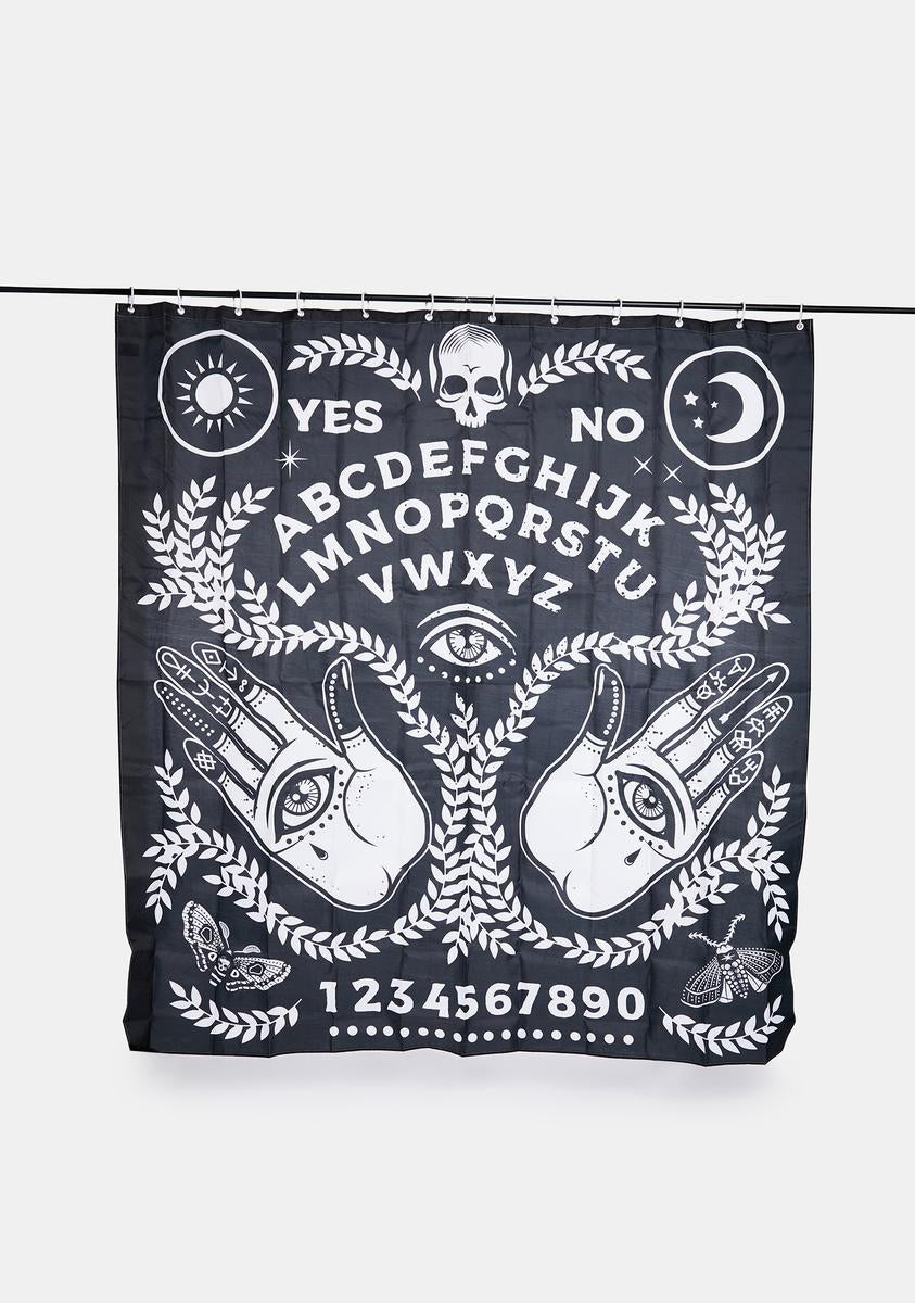 ouija board shower curtain