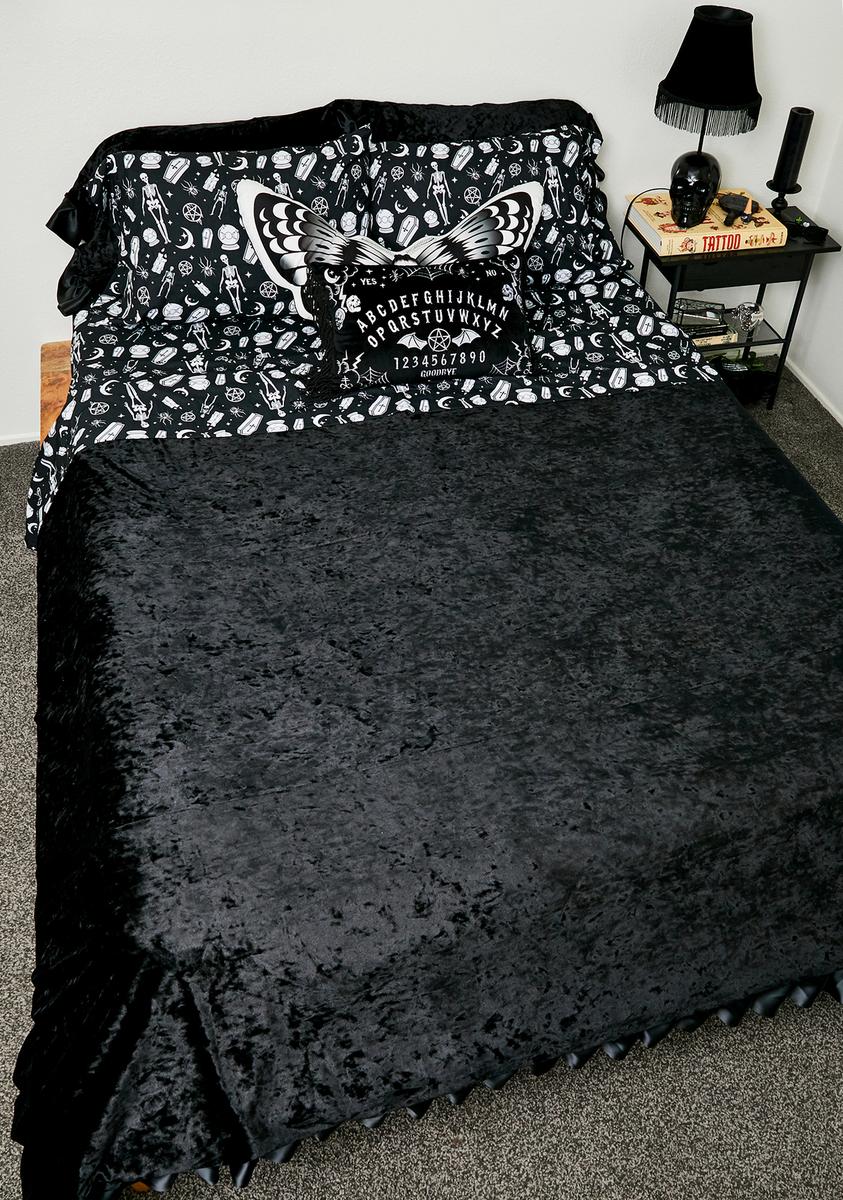 Dolls Home Goth Print Bedding Set - Black