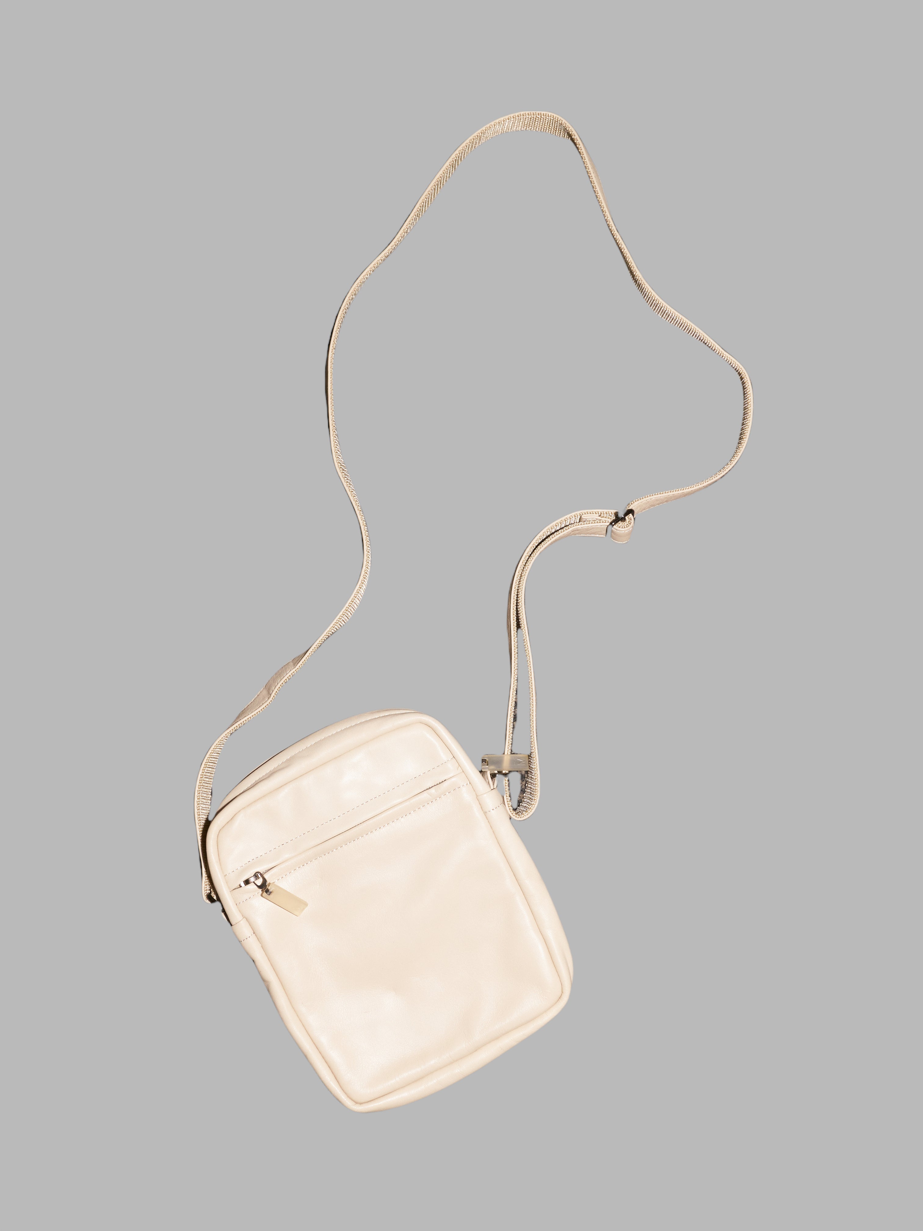 Masaki Matsushima Homme cream leather shoulder bag