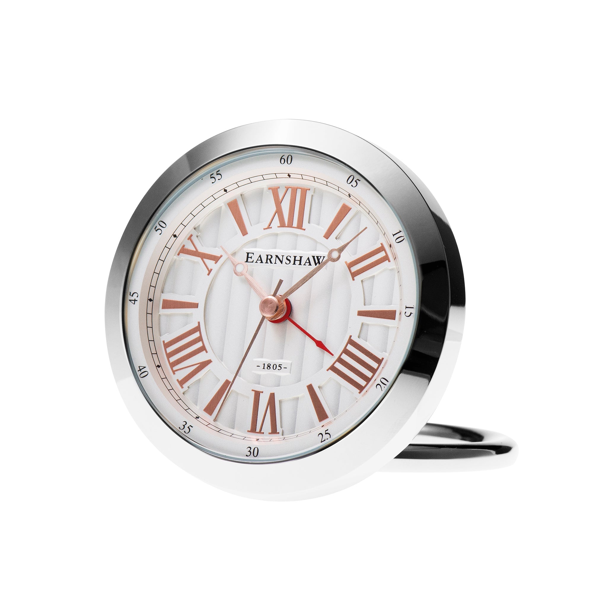 Silver White Table Clock