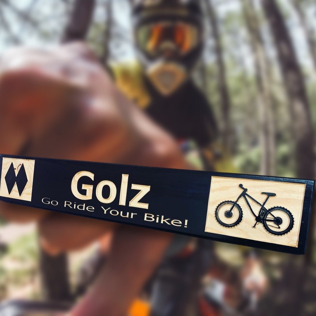 mountain biking sign