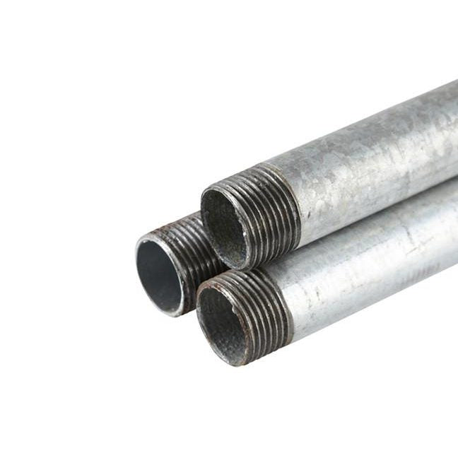 20mm Galvanised Conduit TubePre Cut and Threaded both ends 55cm 