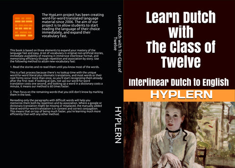 HypLern - Learn Dutch with The Class of Twelve - Front and back cover of the paperback version