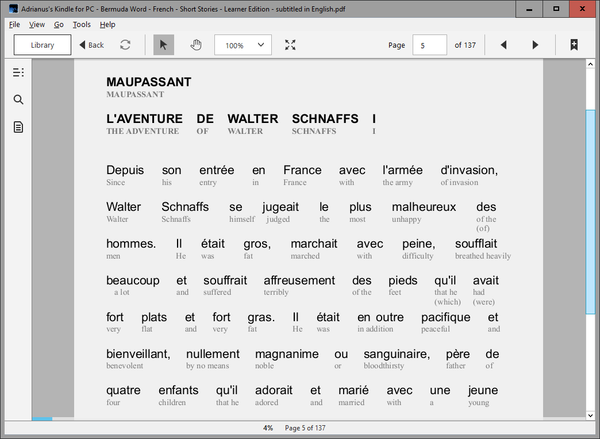 Learn a language with word for word translation in interlinear format.