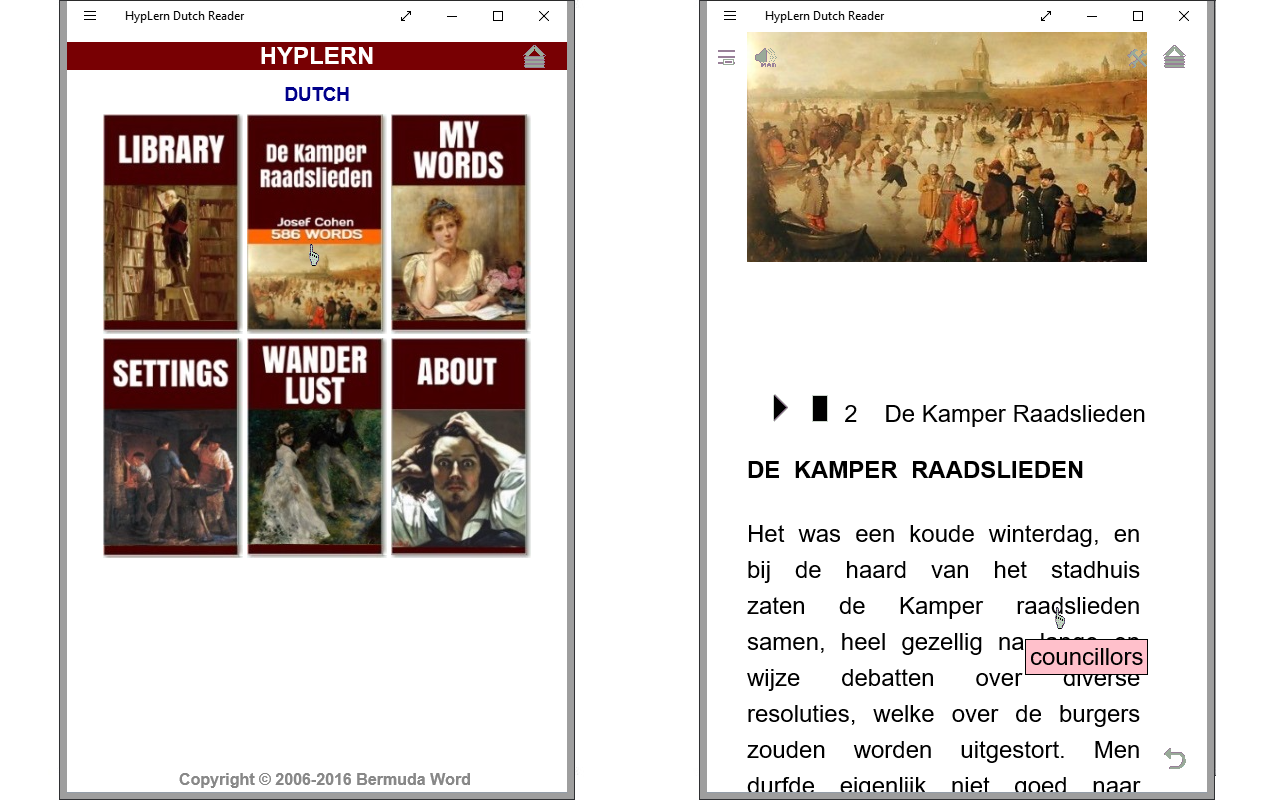 Learn Dutch with interlinear, interlinear on-demand, or pop-up format