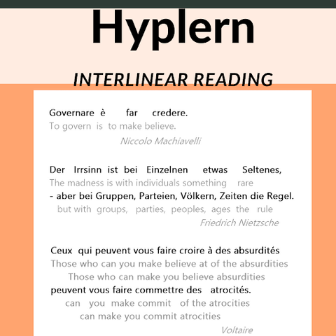 Learn a language with interlinear text