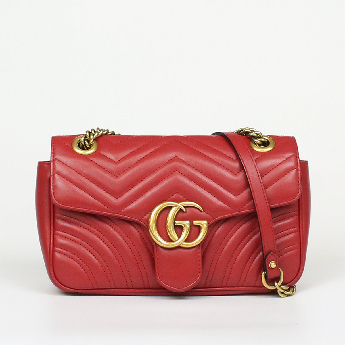 グッチ GGマーモント RED ショルダーバッグ GUCCI ブランド レディース 443497