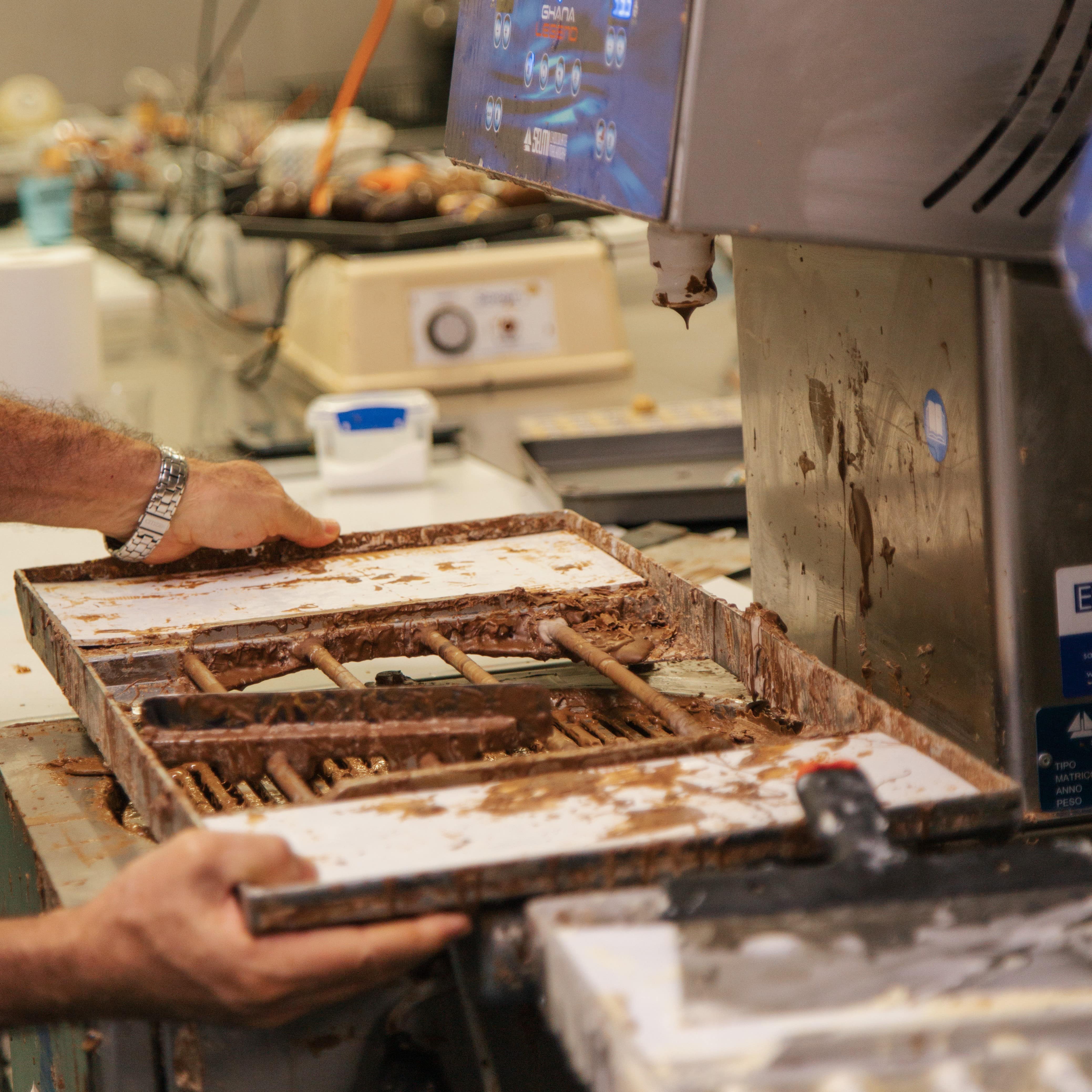 a person mixing the chocolate at brumble bean