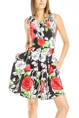 Pleated dress with back detail