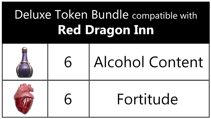 Top Shelf Gamer | The Best Dragon Inn, The Upgrades Accessories | The Dragon Inn™ compatible Deluxe Token Bundle (set of 12)