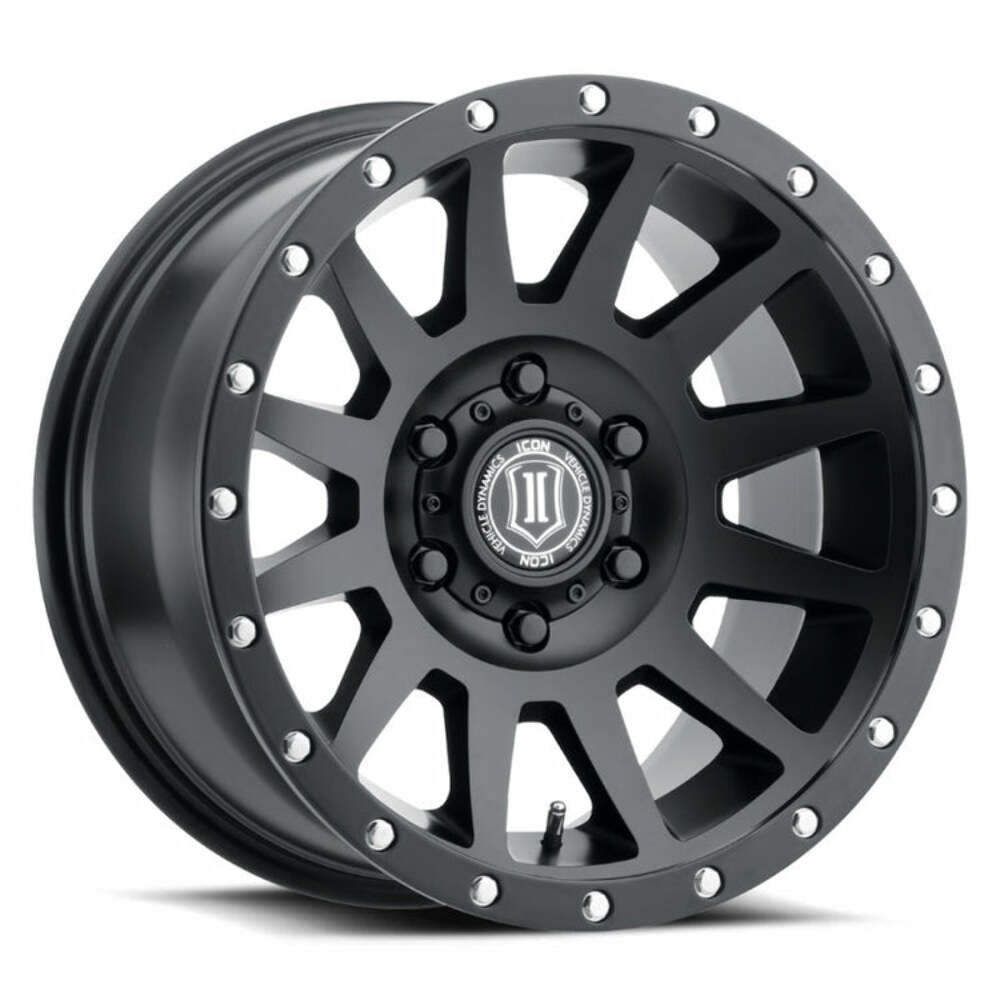 ICON 2017858357SB Fits 2021-2022 Ford Bronco Satin Black Compression 17x8.5 6x5.5 Wheel