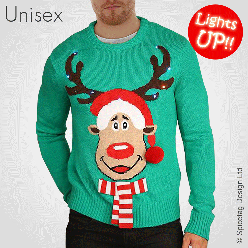 Rudolph Christmas Lights Jumper
