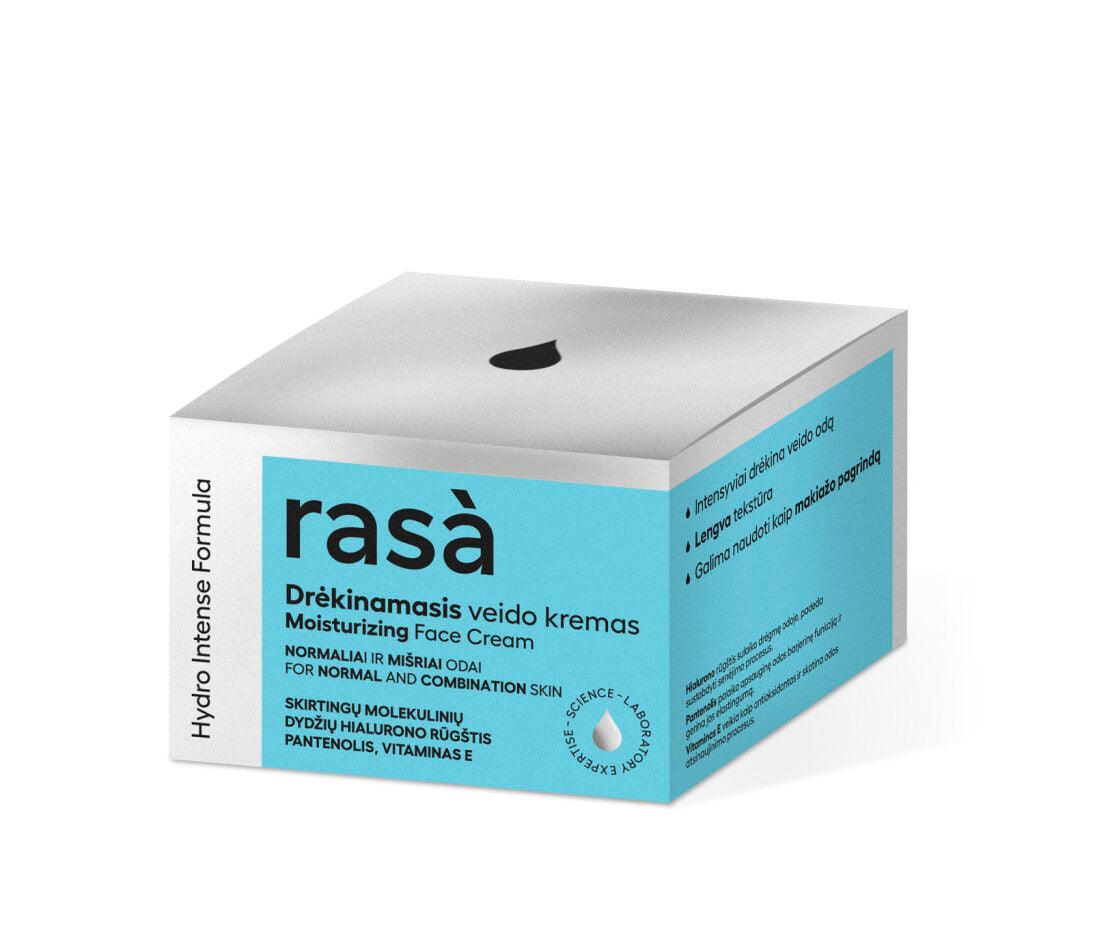 RASA HYDRO INTENSE Drėkinamasis veido kremas normaliai, mišriai odai, 50ml - TIESIOG GRAŽI