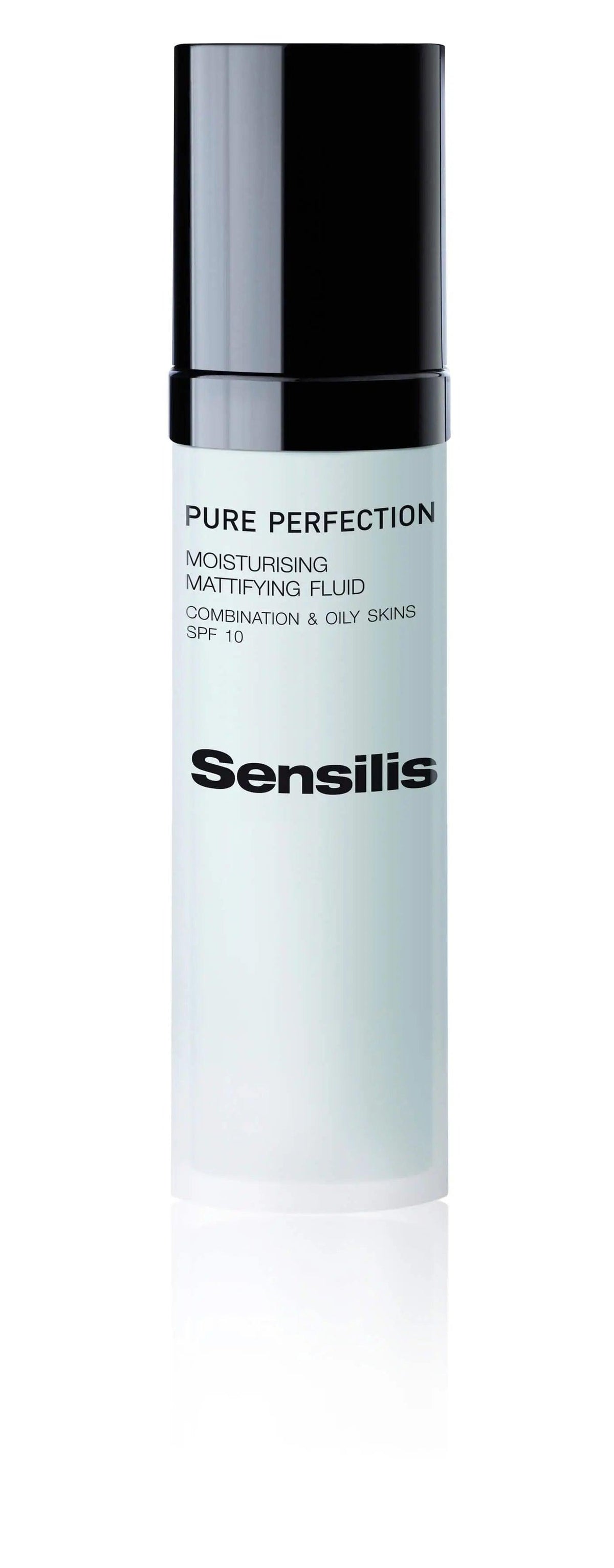 SENSILIS matizuojamasis drėkinamasis fluidas su SPF10 mišriai ir riebiai odai PURE PERFECTION, 50ml - TIESIOG GRAŽI