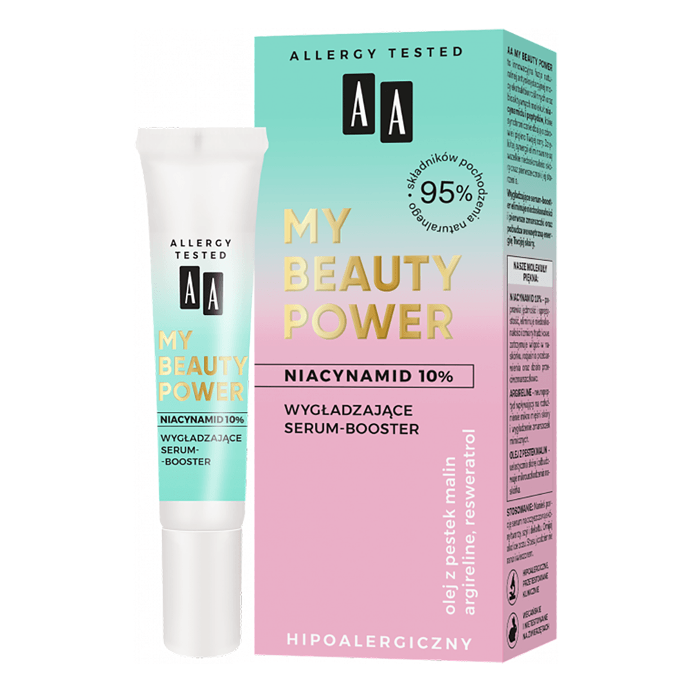 AA MY BEAUTY POWER Niacinamide 10%, glotninamasis veido serumas su niacinamidu, 15 ml - TIESIOG GRAŽI