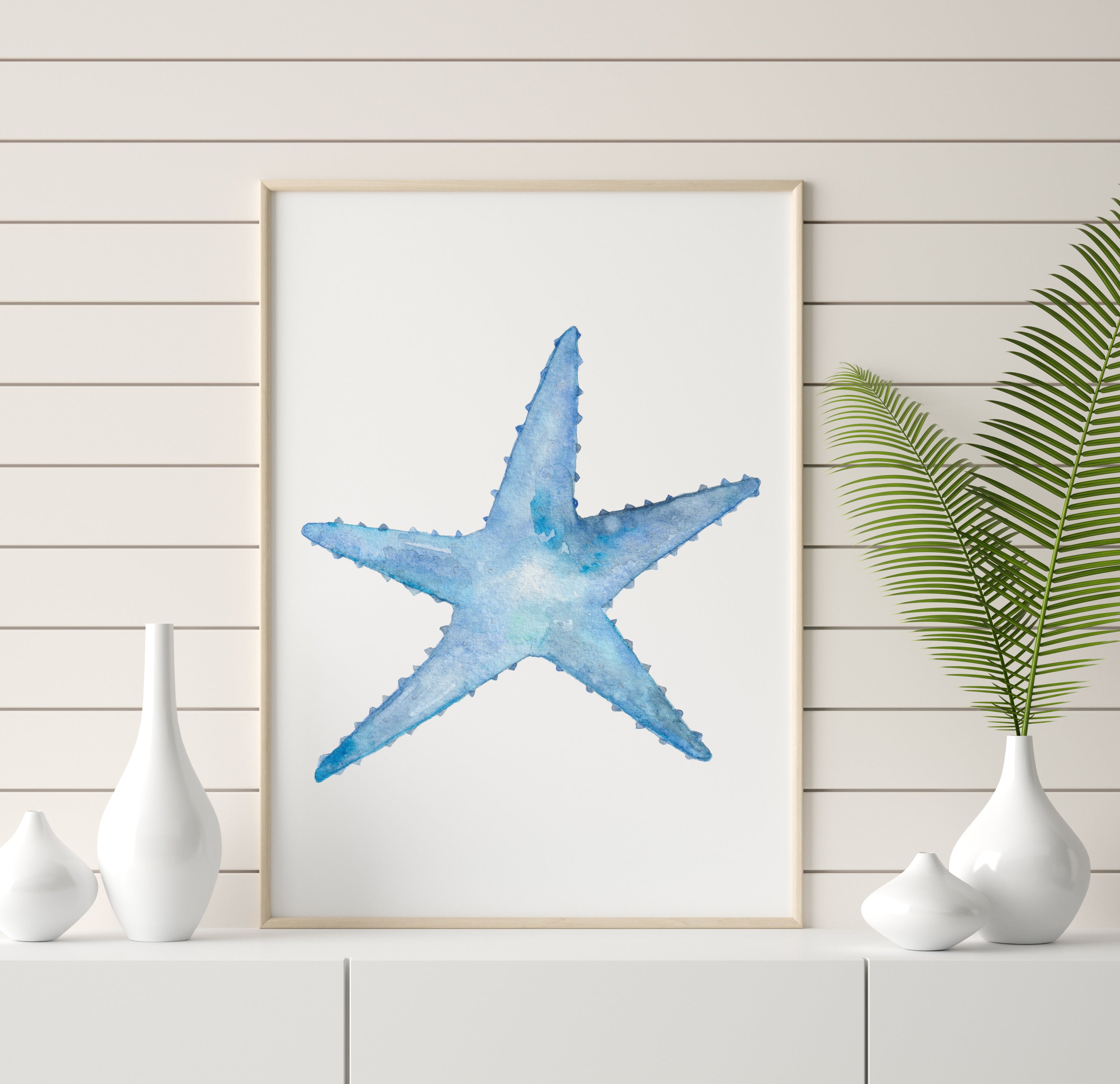 blue starfish art