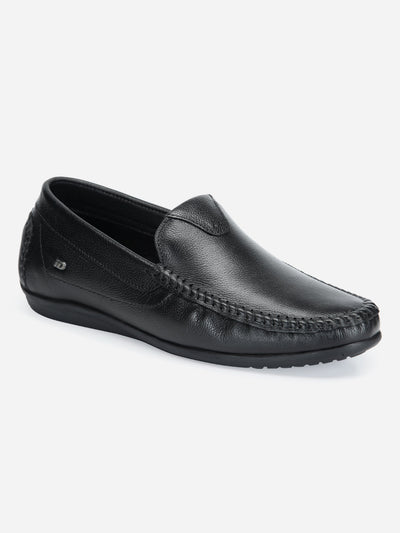Men's Black Comfort Fit Loafer (ID1096)-Loafers - iD Shoes
