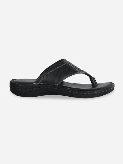 Men's Black Thong Casual Sandal (ID4047)-Sandals/Slippers - iD Shoes
