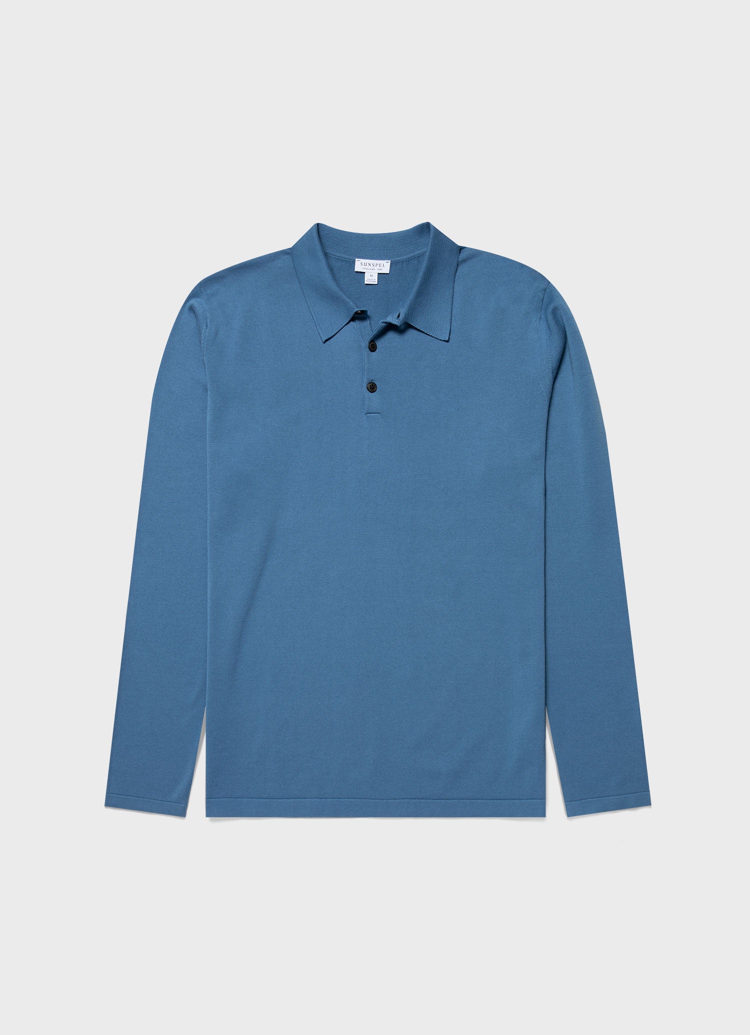 Men's Sea Island Cotton Long Sleeve Polo Shirt in