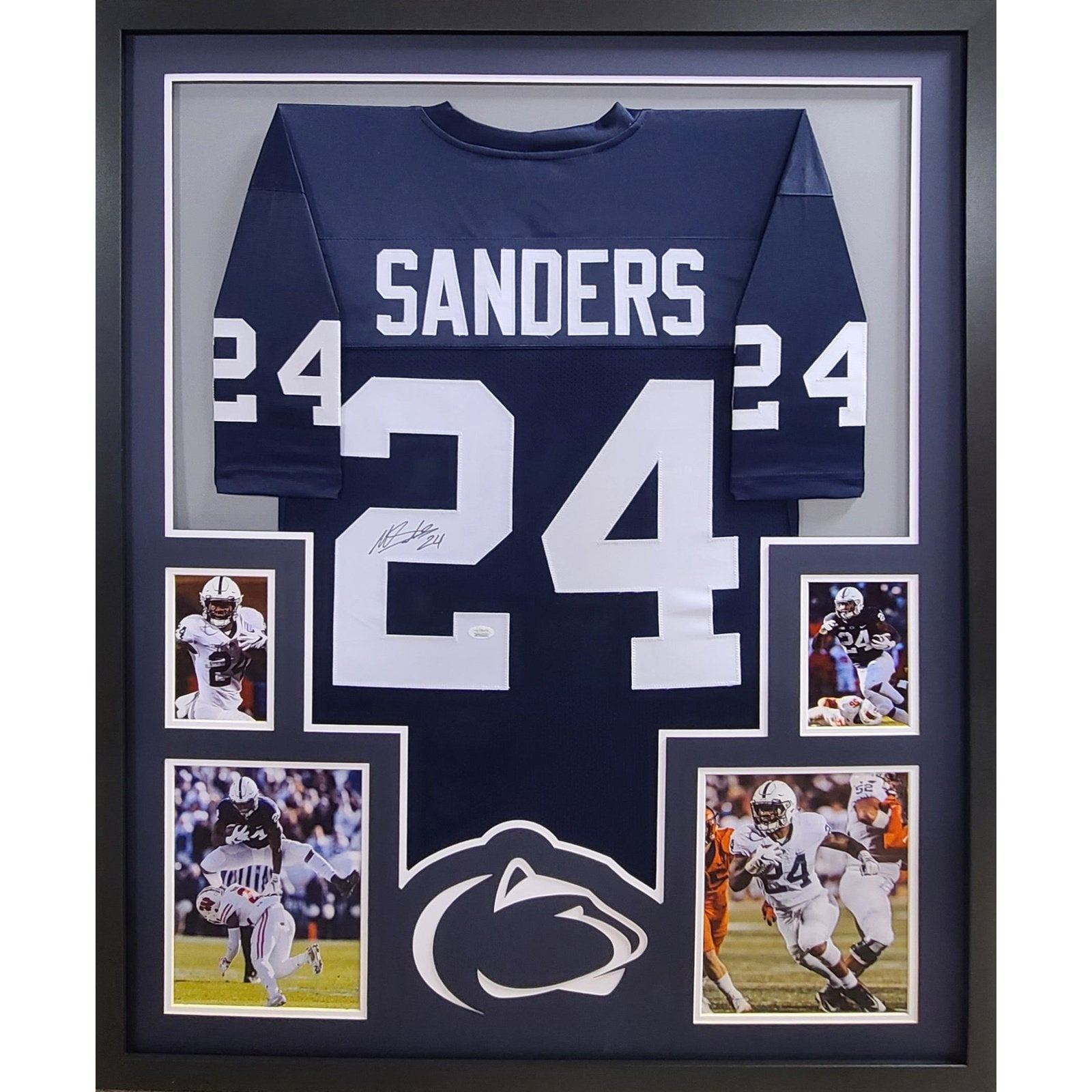 Saquon Barkley Signed 35x43 Custom Framed Jersey (Radtke COA)