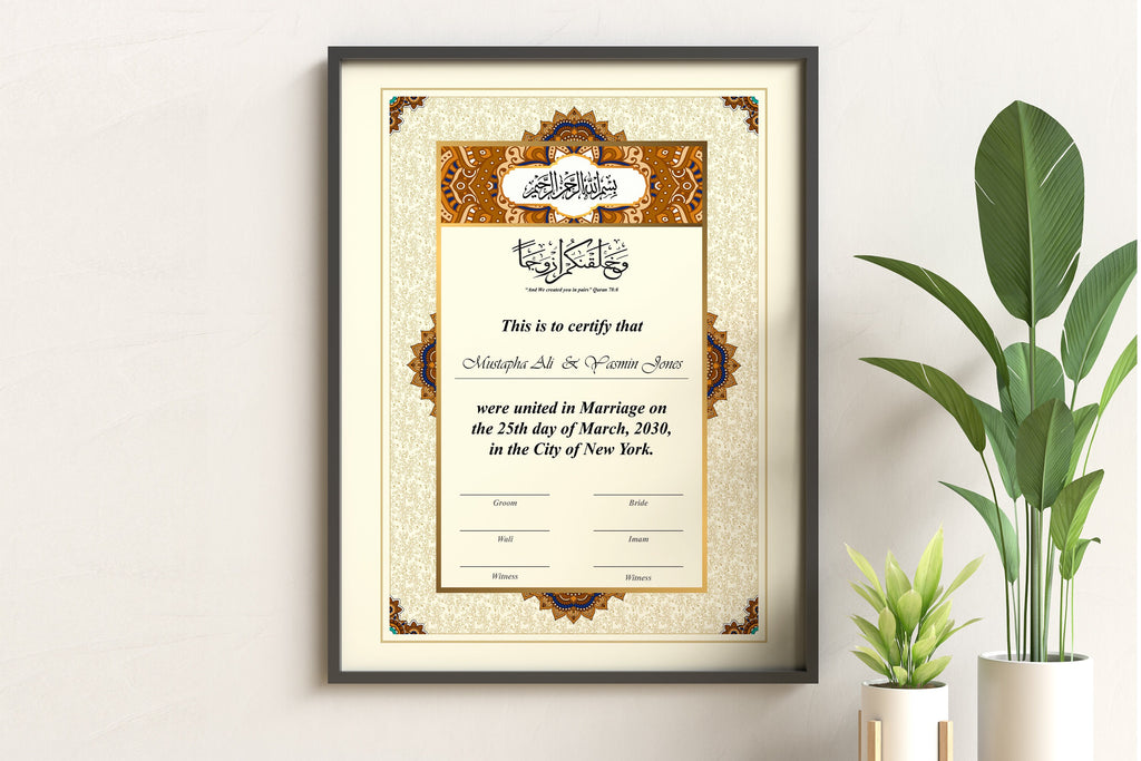 nikah certificate template