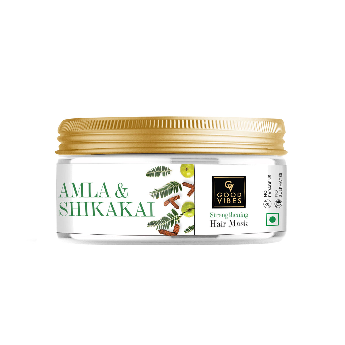 Good Vibes Amla & Shikakai Strengthening Hair Mask (200g)– GoNari