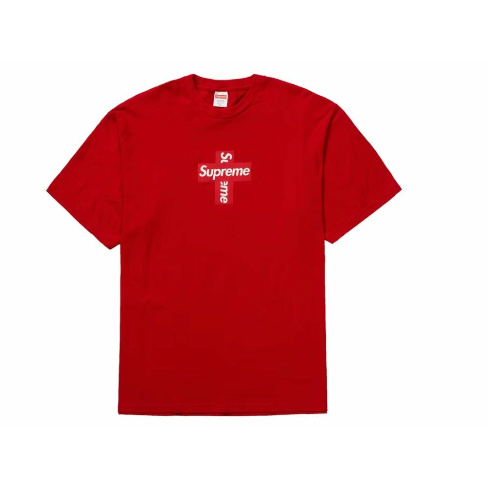 Supreme Cross Box Logo Tee Red – Dousedshop