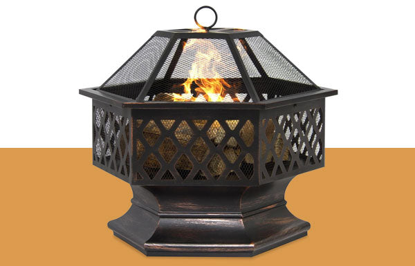 24in Hex-Shaped Fire Pit