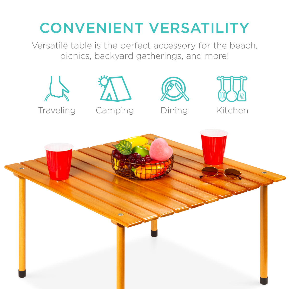 Foldable Wooden Table Best Choice Products