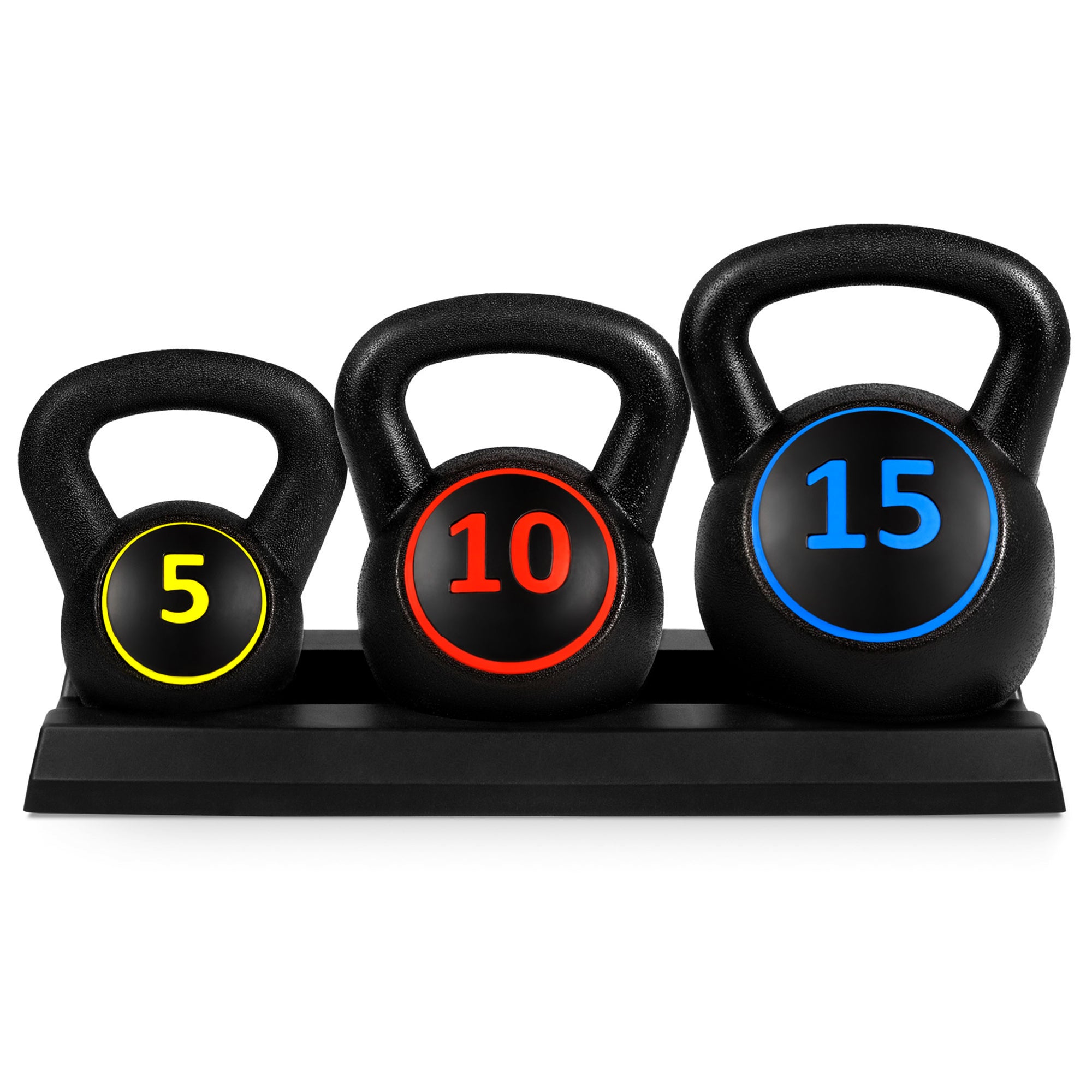 Be skull Perceive 3-Piece Kettlebell Exercise Fitness Weight Set w/ Storage Rack – Best  Choice Products