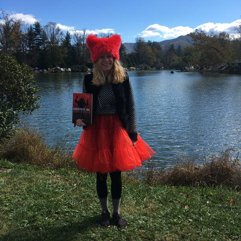 Creativity on the brain photo by ARTeries by Stina eared FauxFur Hat at LEAF Arts Festival October 2016