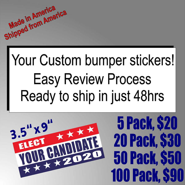 Custom Bumper Stickers - Order as few as 5 stickers 