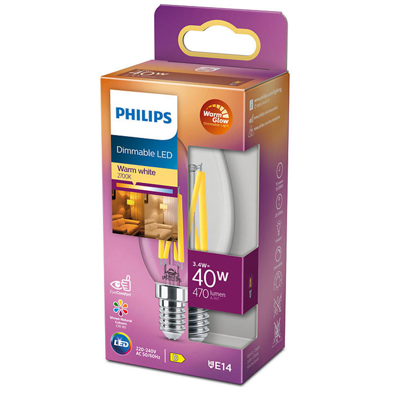 Philips LED Classic Warm Glow Dimmable E14 The Light Shop