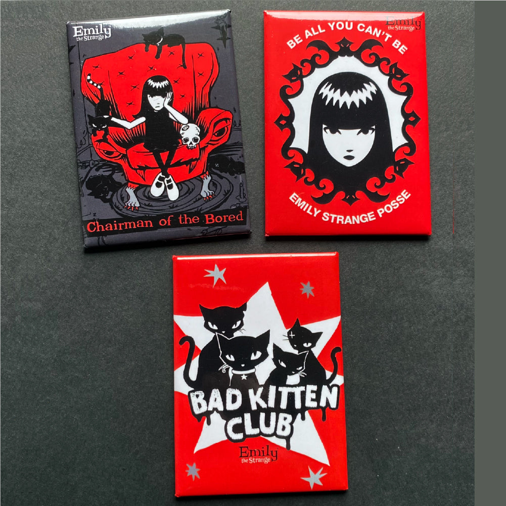 Bad Kitten Club 3 Pack Of Emily Magnets Emily The Strange