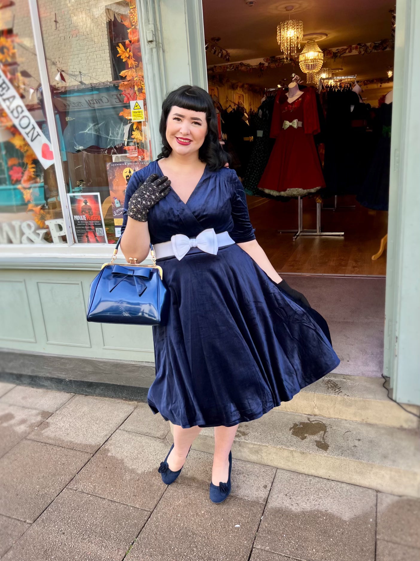 Vivi Swing Dress in Navy