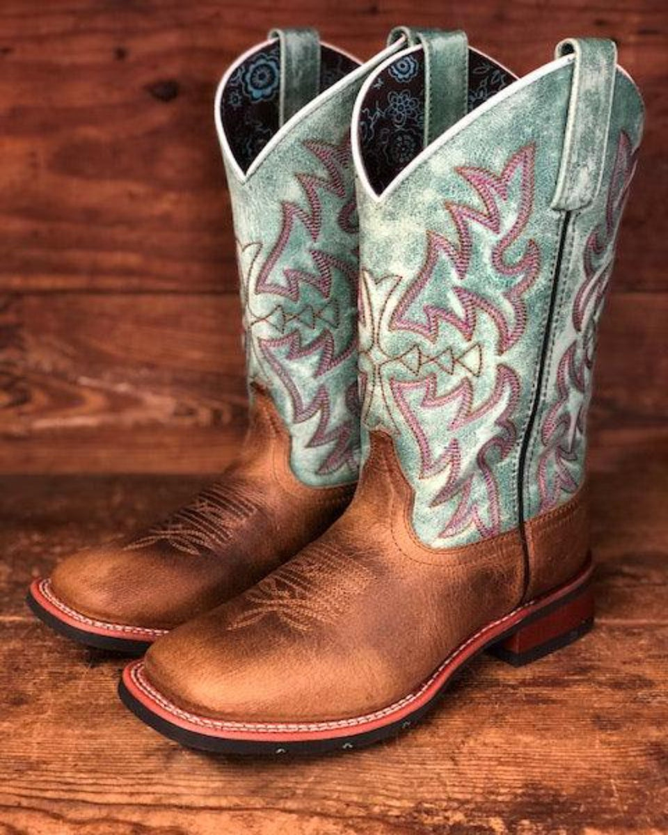 Laredo Women's Brown \u0026 Turquoise Square 