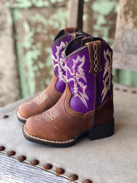 purple ariat boots