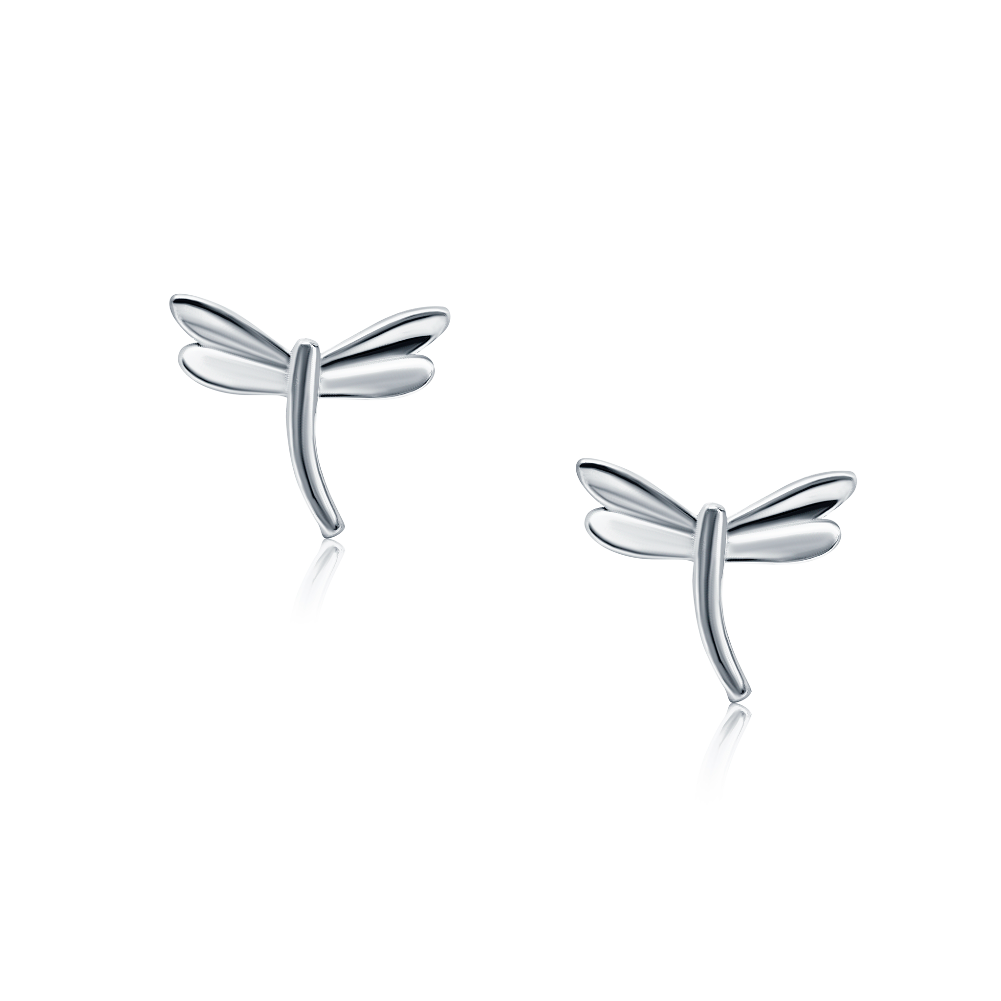 silver dragonfly stud earrings