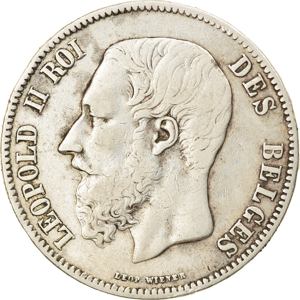 Voorkomen Ezel Vechter Munten België Leopold II 5 Francs 5 Frank 1869 ZF Zilver KM:24 –  Numiscorner.com