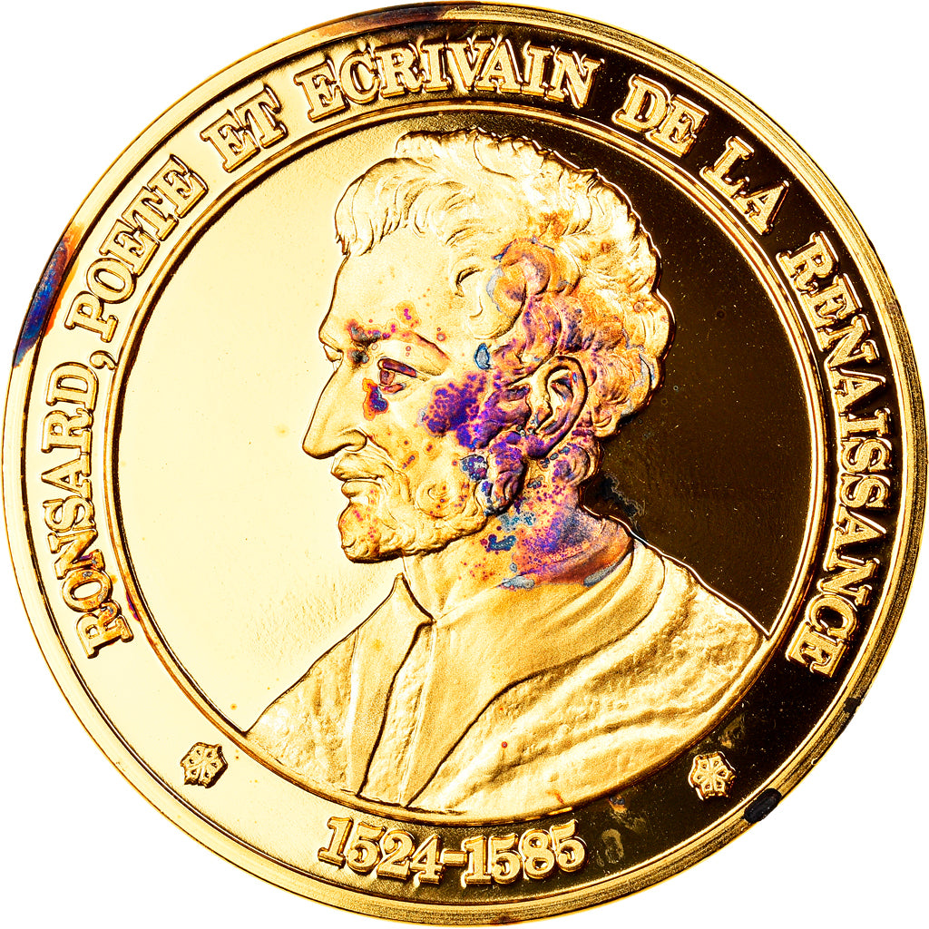 Francia medalla Littérature Ronsard History FDC Oro vermeil –