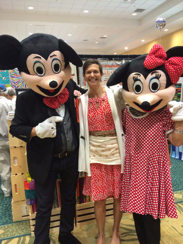 Jen with Micky and Minnie